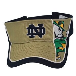 Notre Dame Fighting Irish Visor NCAA Top of the World Khaki Leprechaun Golf OSFA